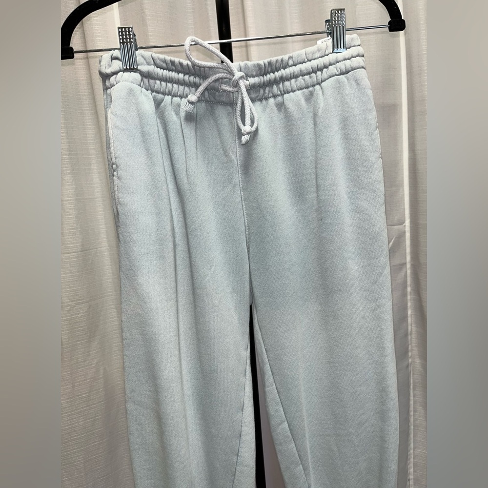 Tna Airy AF Fleece Boyfriend Sweatpant in blue | size small - Picture 2 of 9